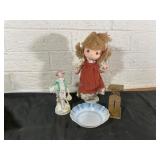 Decorative Items Including Doll and Scale