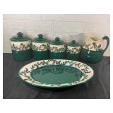 Hand-Painted Ceramic Kitchenware Set