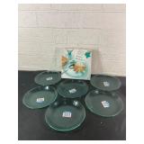 Six Arcopal Glass Plates