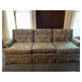 Three-Cushion Sofa with Floral Upholstery