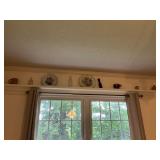 Decorative Shelf Display with Plates and Small Col
