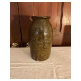Stoneware Jar with Brown Glaze