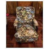 Floral Upholstered Accent Rocking Chair