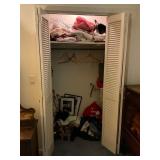Closet Contents with Linens, Bags, and Miscellaneo