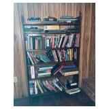 Wooden Bookshelf with Assorted Books
