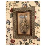 Floral Botanical Art in Ornate Frame