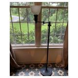 Adjustable Metal Floor Lamp with Frosted Glass Sha