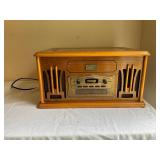 Nostalgia-Style Wooden Record Player