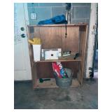 Wooden Storage Shelf with Two Compartments