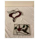Two Stained Glass Hanging Decorations