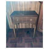 Mid-Century Sewing Table With Built-In Machine