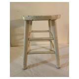 White Painted Wooden Stool