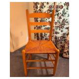 Ladder-Back Chair with Woven Rush Seat