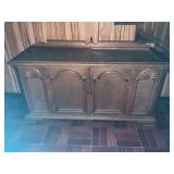 Mid-Century Wooden Console Stereo Cabinet
