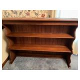 Wooden Three-Shelf Wall Shelf Unit