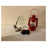 Decorative Items Including Lantern, Anchor, and Do