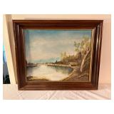 Framed Landscape Painting on Duro Canvas Panel