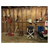 Garage Items Including Chairs and Tools