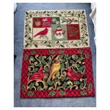 Two Hand-Hooked Wool Rugs