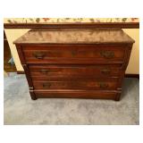 Wooden Chest of Drawers with Marble Top