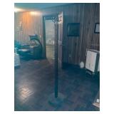 Wooden Coat Rack with Metal Hooks