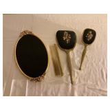 Four-Piece Gold-Tone Vanity Set