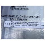 Pack of 10 Adult Chemical Splash Face Shields