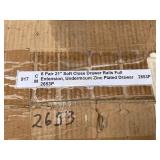 Six Pairs 21-Inch Soft Close Drawer Rails