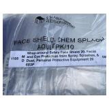 Pack of 10 Chemical Splash Face Shields