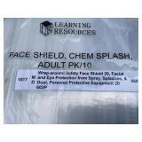 Pack of 10 Adult Chemical Splash Face Shields
