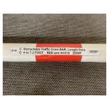 Retractable Traffic Cone Bar, Red and White
