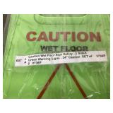 Pack of Green 24-Inch Wet Floor Signs