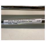 L-Shaped Chrome Grab Bars for Bathroom Safety