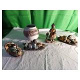 Figurines with Ceramic Jar, ï¿½Ingrate Inlawsï¿½