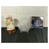Serenity Prayer Plate and Girl Music Box