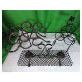 Metal Wine Racks and Candle Holder Set