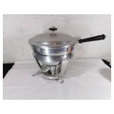 Stainless Steel Fondue Pot with Lid and Handle