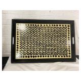 Rectangular Serving Tray with Zigzag Pattern