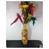 Native American Themed Ceramic Vase