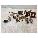 17 Miniature Animal Figurines
