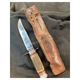 DUMA Solingen Hunting Knife with Leather Sheath