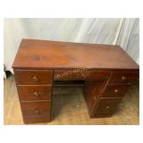 Wooden Desk with Six Drawers