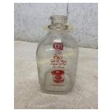 Vintage PET Dairy Glass Milk Bottle with Cap