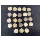 23 Early 90% Silver Dimes, 1964 or Earlier