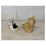 Whimsical Cow Teapot and Dog Cookie Jar Set