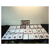 Framed Stained Glass Artwork with Documentation