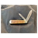 Two-Blade Folding Pocket Knife with Jigged Bone H