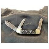 Rex USA Three-Blade Pocket Knife with Jigged Handl