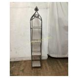 Metal and Stone Five-Tier Shelf Unit