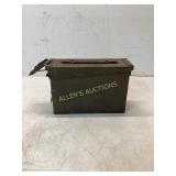 Metal Ammunition Box with Hinged Lid